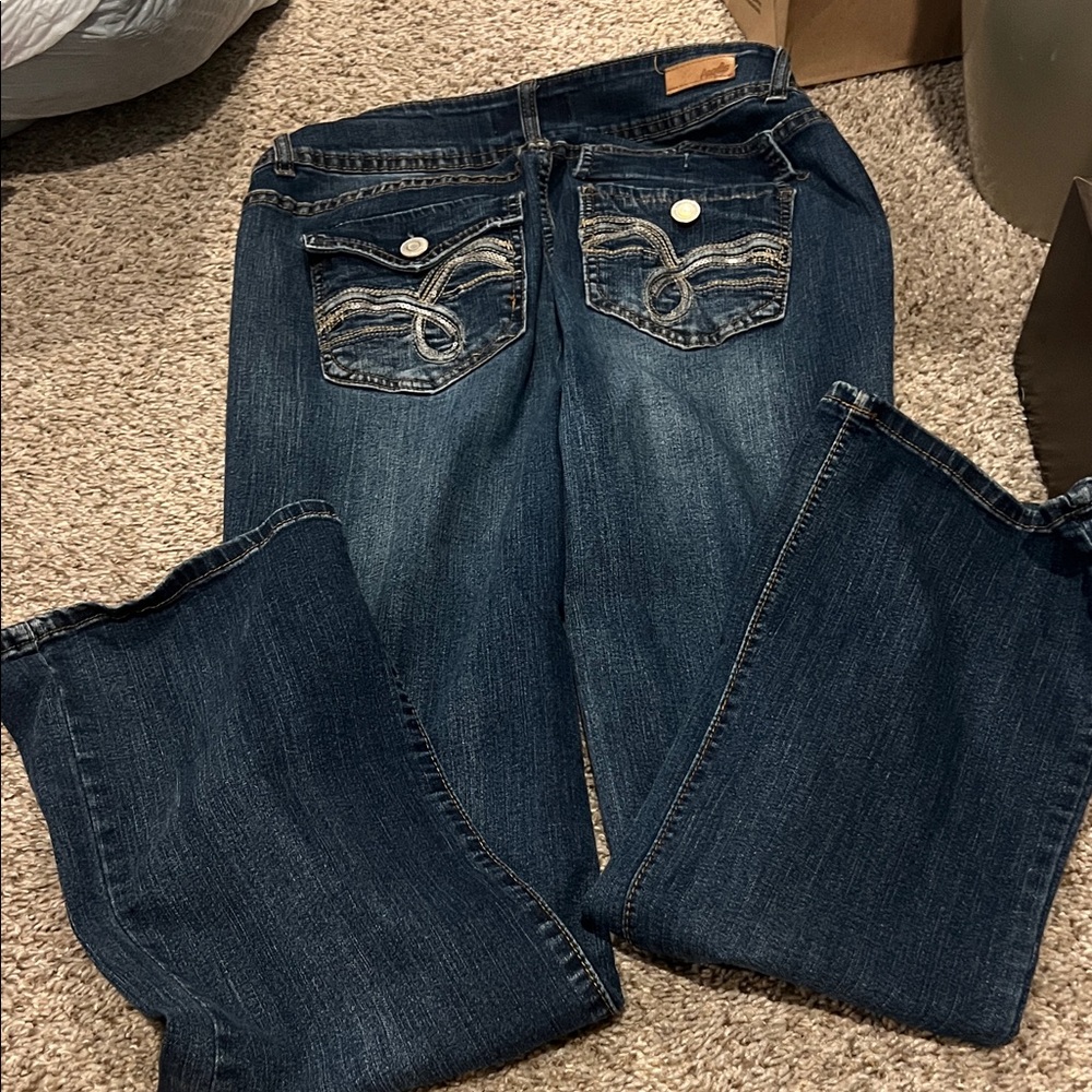 Classic Boot Cut Women's Jeans in Deep Blue
